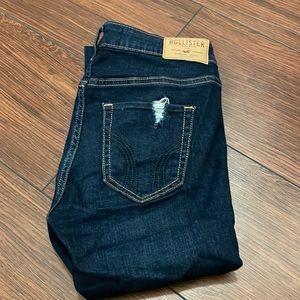 Hollister Mid-Rise Dark Wash Super Skinny Jeans